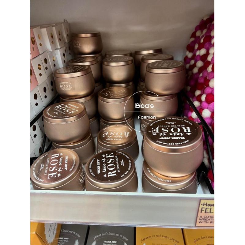 玫瑰香薰蠟燭 蠟燭 玫瑰蠟燭 玫瑰 Trader Joe＇s 無鉛棉芯 季節限定 美國有機超市 居家香氛 儀式感-細節圖4