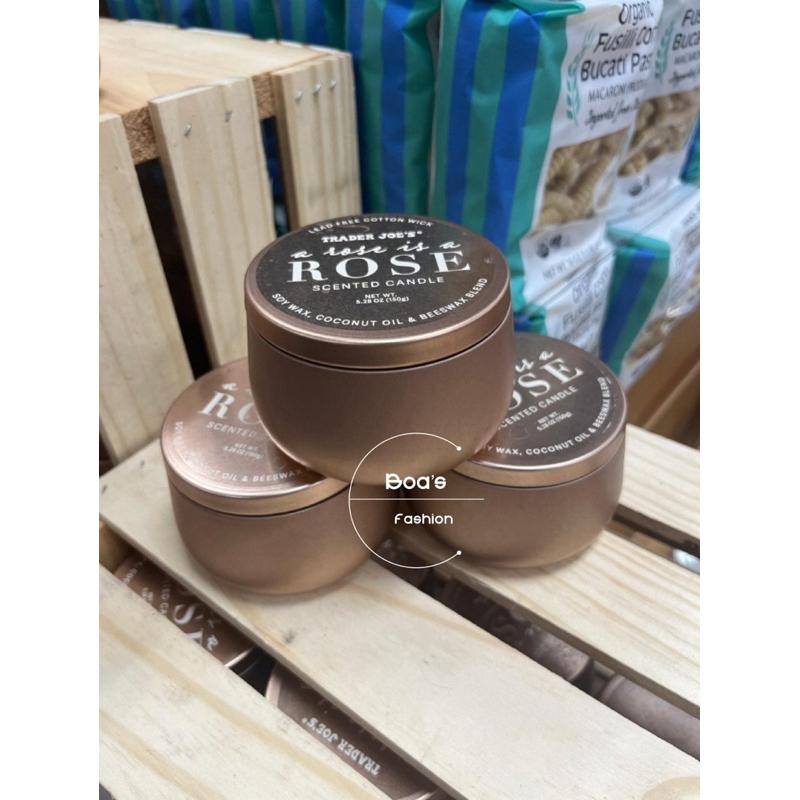 玫瑰香薰蠟燭 蠟燭 玫瑰蠟燭 玫瑰 Trader Joe＇s 無鉛棉芯 季節限定 美國有機超市 居家香氛 儀式感-細節圖5