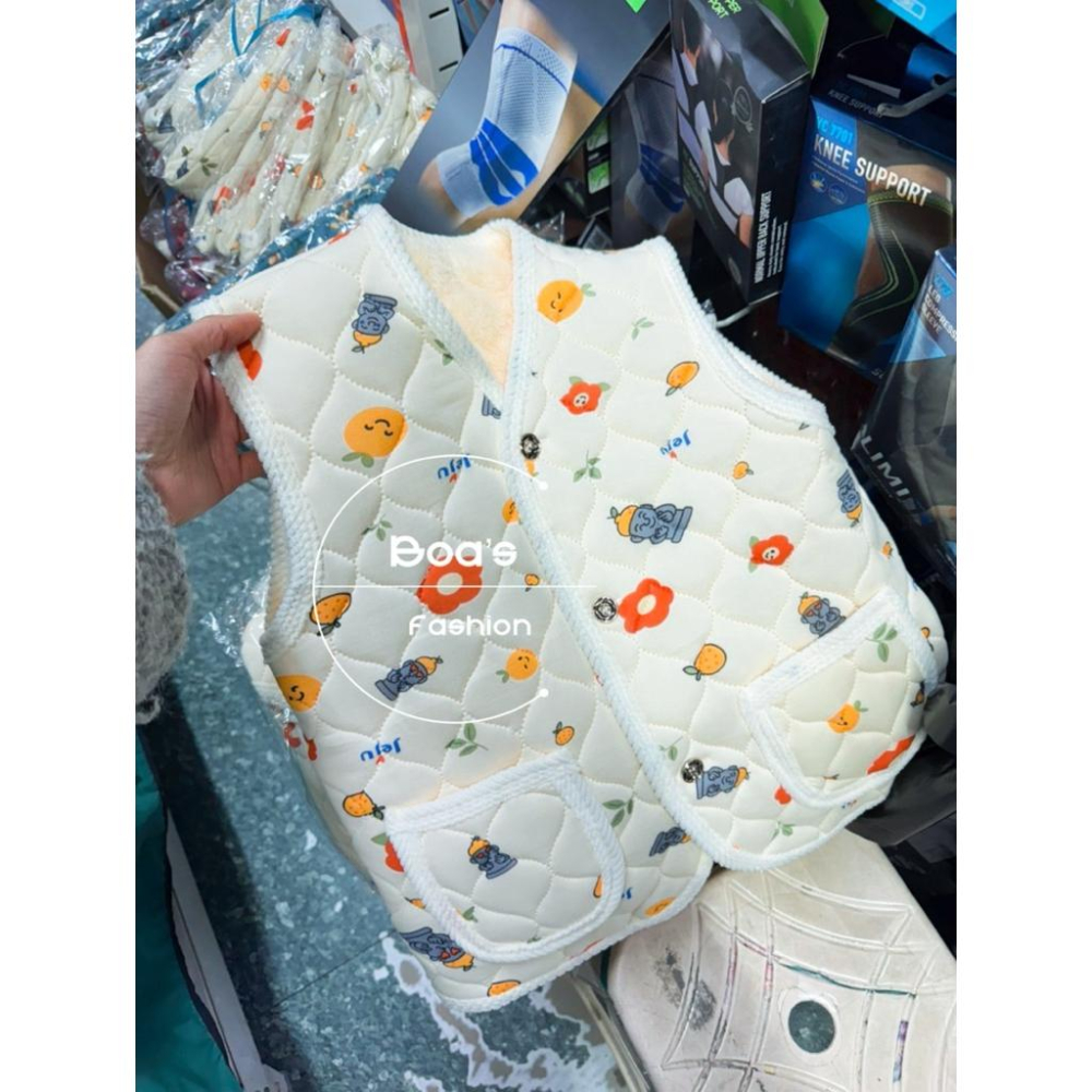 正韓 背心 阿珠媽背心 刷毛背心 橘子背心 濟州島 桔子🍊親子背心 橘石爺刷毛背心 偶像背心 老奶奶造型背心-細節圖3