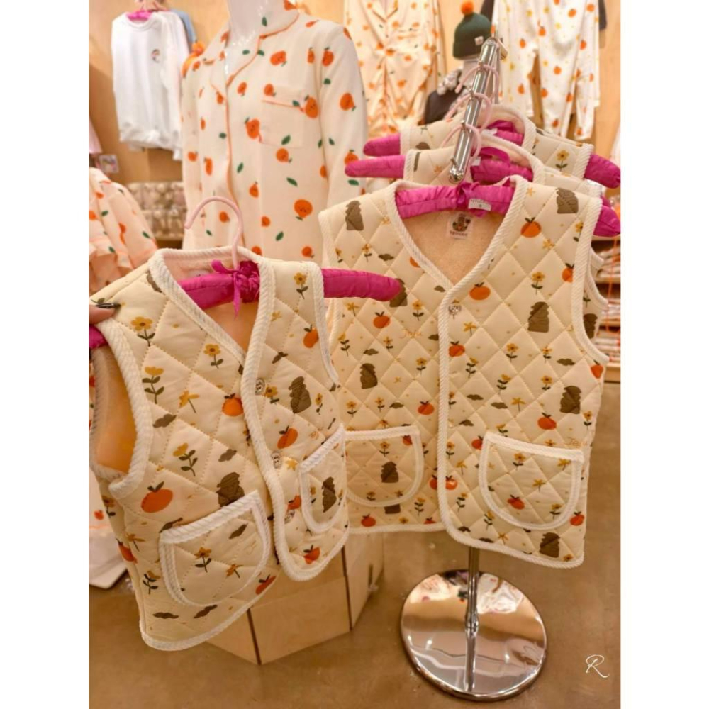 正韓 背心 阿珠媽背心 刷毛背心 橘子背心 濟州島 桔子🍊親子背心 橘石爺刷毛背心 偶像背心 老奶奶造型背心-細節圖5