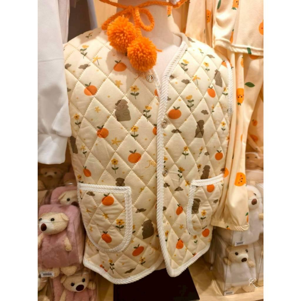 正韓 背心 阿珠媽背心 刷毛背心 橘子背心 濟州島 桔子🍊親子背心 橘石爺刷毛背心 偶像背心 老奶奶造型背心-細節圖6