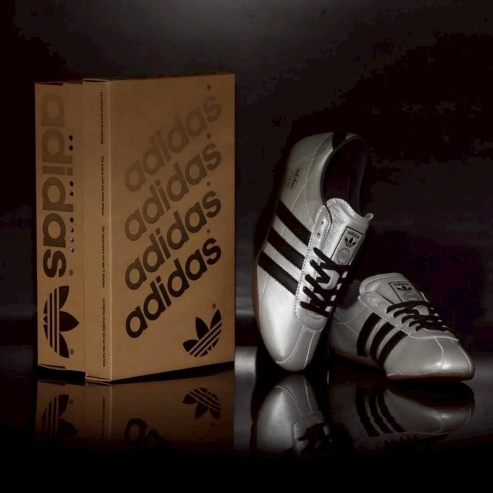 Y2K穿搭 adidas TOKYO 復古銀鞋 運動跑鞋 復古銀 金屬感 明星同款 輕量透氣 男女同款 經典三線-細節圖6