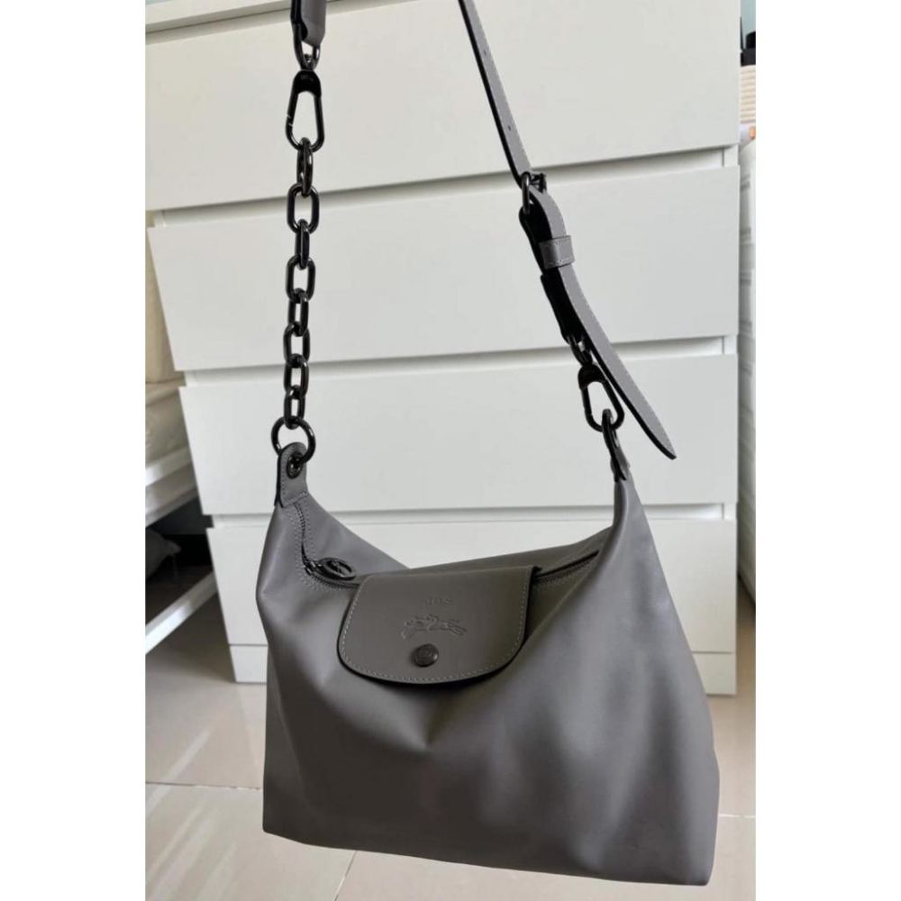 LONGCHAMP HOBO LE PLIAGE XTRA 皮革 bag 手提包 肩背包 流浪包 大容量 收納方便 出門-細節圖5