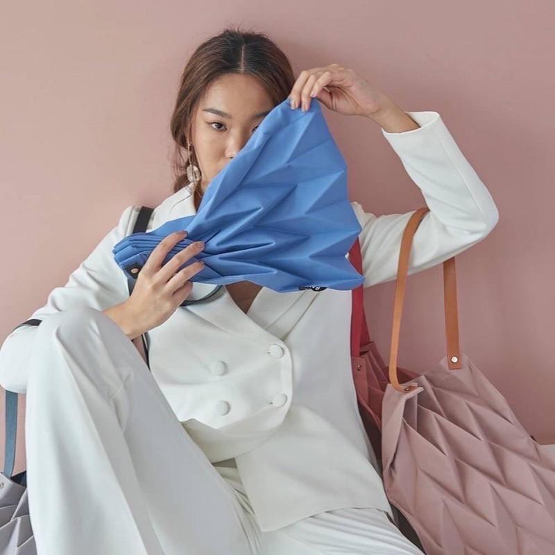 肩背包 Pavi studio 新銳設計師 百褶包 皺褶包 托特包 購物包 真皮背帶 W摺疊包 大容量 收納方便 出門必-細節圖4