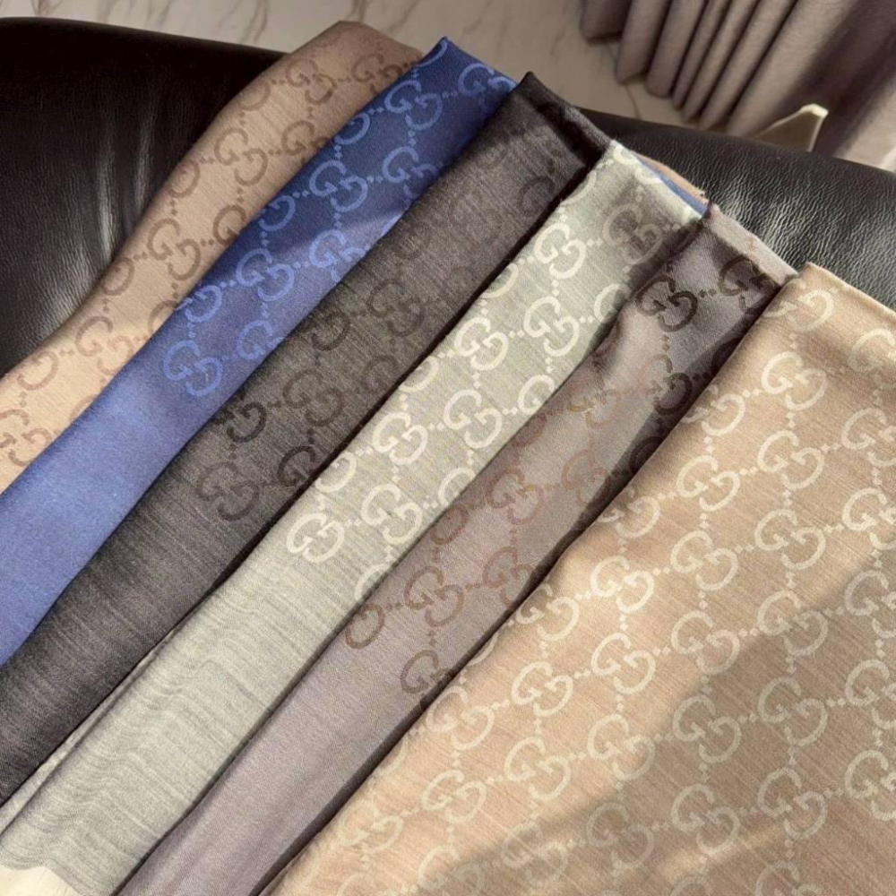 Gucci 雙G 羊毛 圍巾 經典 大Logo｜雙面 配色 披肩 圍脖 男女同款-細節圖2