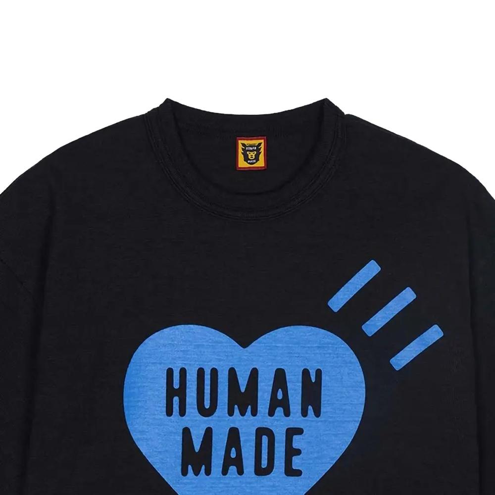 Human Made 愛心 T-shirt 黑色 藍心｜短袖 短T 日本代購 正品 潮流-細節圖2