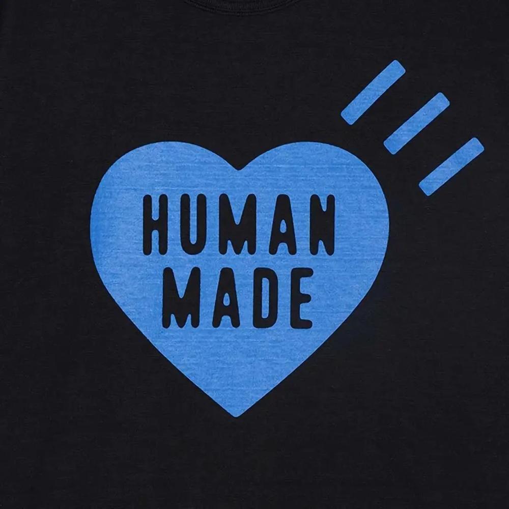 Human Made 愛心 T-shirt 黑色 藍心｜短袖 短T 日本代購 正品 潮流-細節圖5