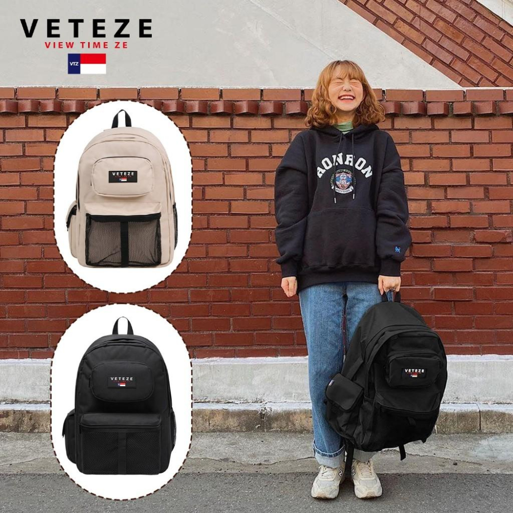 韓國 VETEZE Retro Sport Bag 後背包｜雙主隔層 多分層 容量 背包-細節圖8