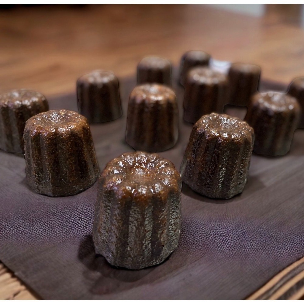【LIN.JOEMOM 啾瑪 手作甜點】冷凍 經典可麗露 Canelé  天使之鈴 大可麗露 四入裝-細節圖3