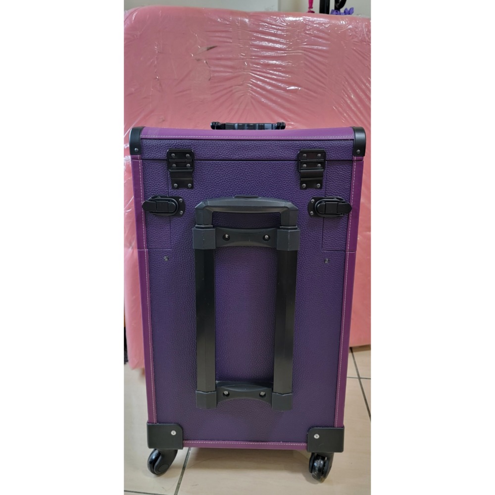 化妝品收納拉桿化妝箱 大號美甲紋繡攜帶式化妝箱-細節圖2