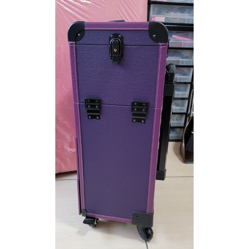 化妝品收納拉桿化妝箱 大號美甲紋繡攜帶式化妝箱-細節圖3