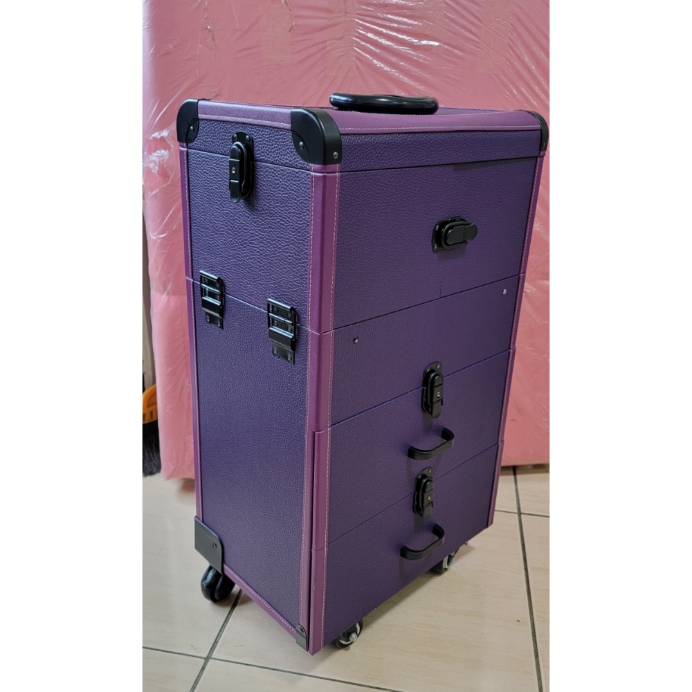 化妝品收納拉桿化妝箱 大號美甲紋繡攜帶式化妝箱-細節圖4