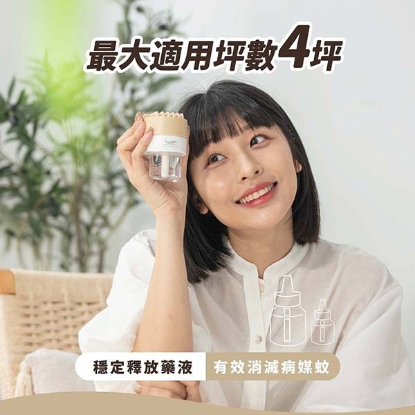 鱷魚液體電蚊香液46mlx2入/水性無味液體電蚊香-簡約清新款 (1器+1液組)/定時液體電蚊香(器+4液組)-細節圖5