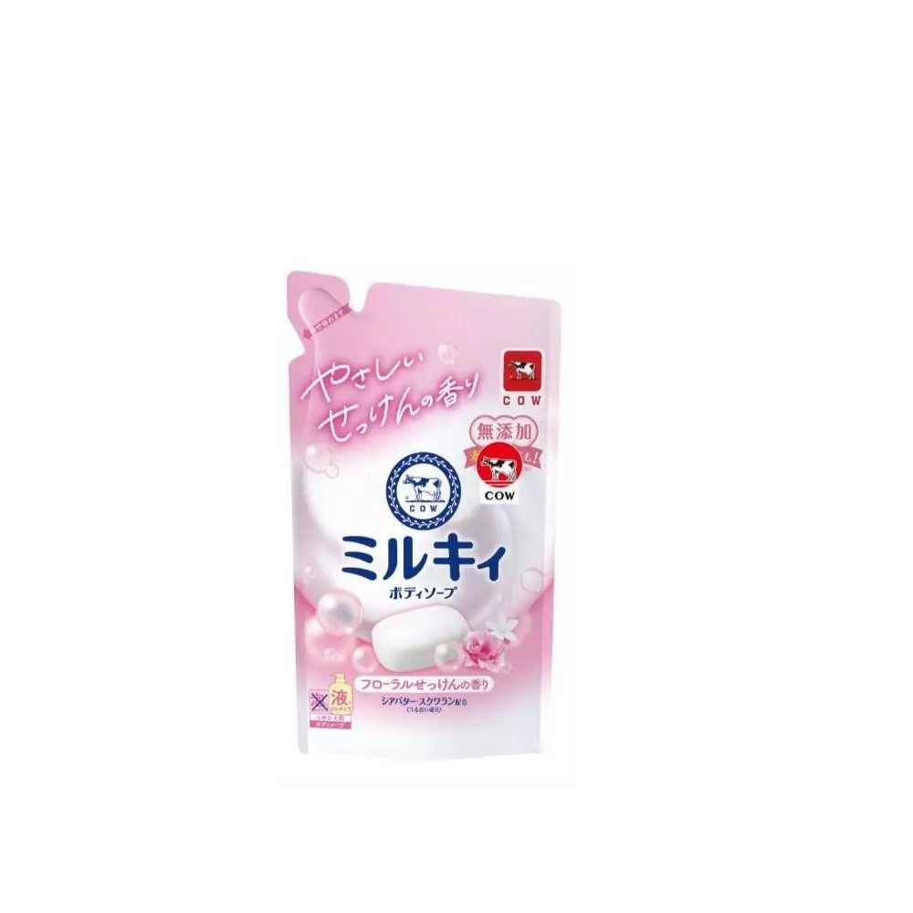 日本牛乳石鹼 COW 牛乳精華沐浴乳360ml 補充包 柚子果香／玫瑰花香／皂香-細節圖4