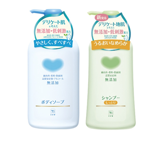 日本原裝進口 牛乳石鹼 植物性 無添加洗髮精 500ml/無添加沐浴乳 550ml