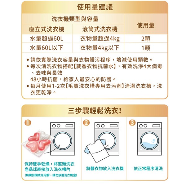 毛寶小蘇打植萃香氛洗衣皂晶球25顆-除霉抗菌/防蟎抗菌-細節圖10