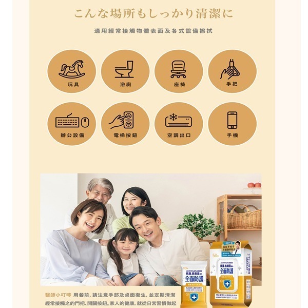 立得清 抗菌.抗病毒濕巾-全面防護(50抽)-細節圖5