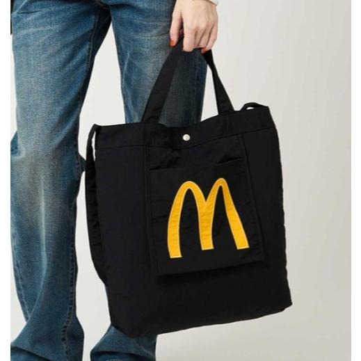 日本 graniph麥當勞聯名 麥當勞LOGO 手提袋 托特包 側背包 肩背包-細節圖6