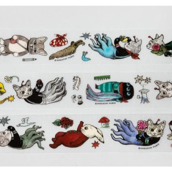 現貨 日本製 Higuchiyuko 膠帶 樋口裕子 封箱膠帶 貼紙 文具 貓咪膠帶-細節圖6