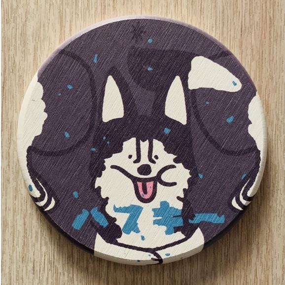 台灣製 文創杯墊 手繪印製杯墊  限量原創杯墊 可愛療育杯墊貓咪杯墊 吸水杯墊 貓咪杯墊 哈士奇 鶯歌陶瓷杯墊-細節圖6