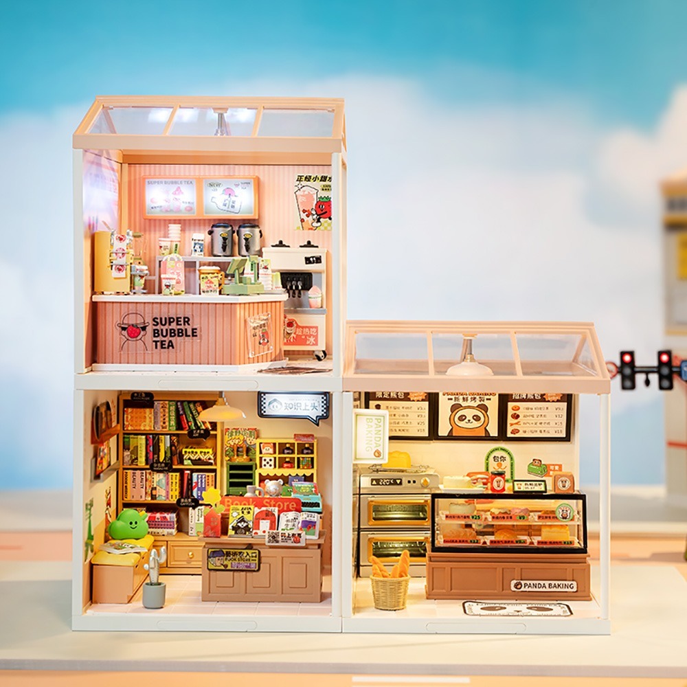 Robotime Rolife 超級世界 靈感打咖 咖啡店 DW001-細節圖5