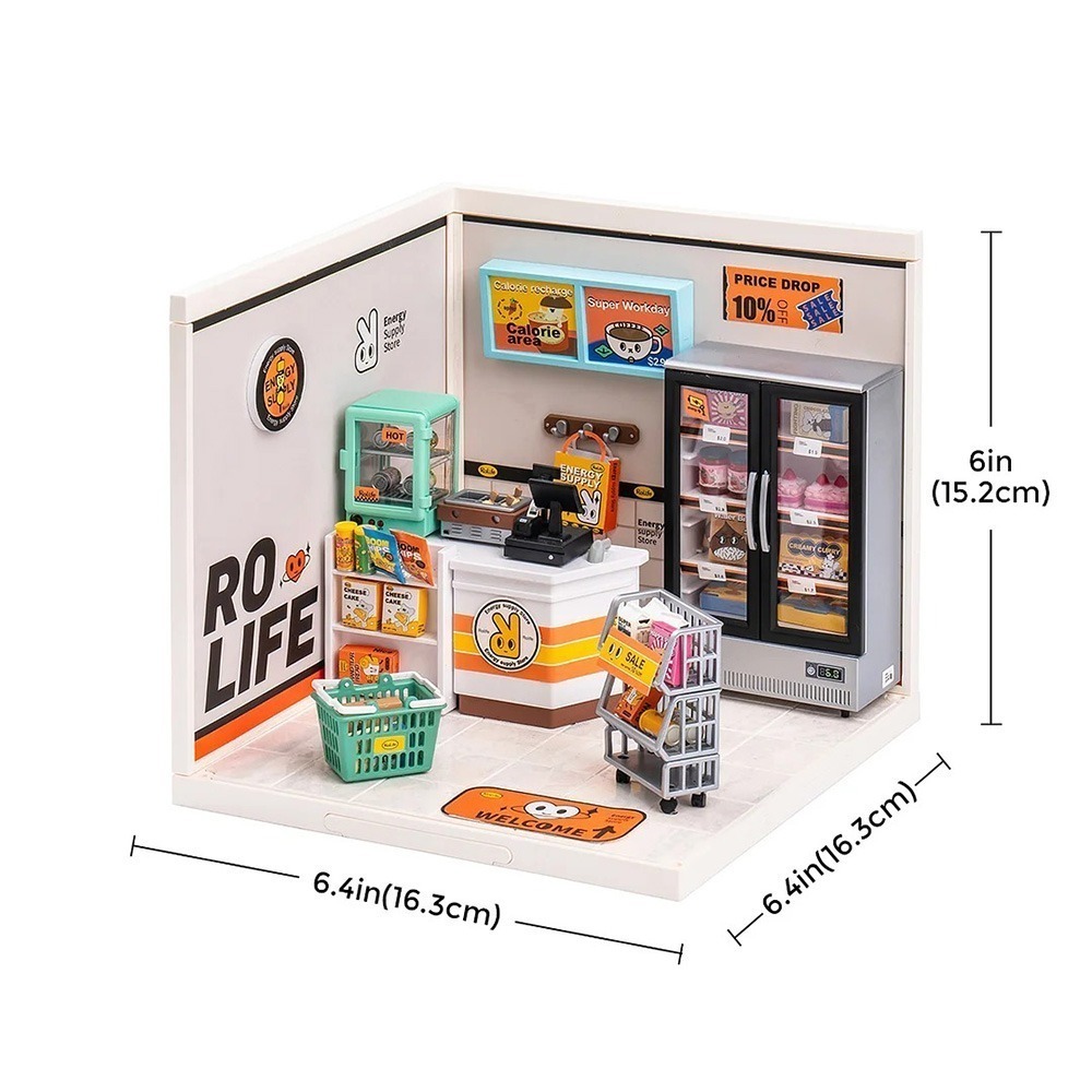 Robotime Rolife 超級世界 高能補給 便利店 DW002-細節圖5
