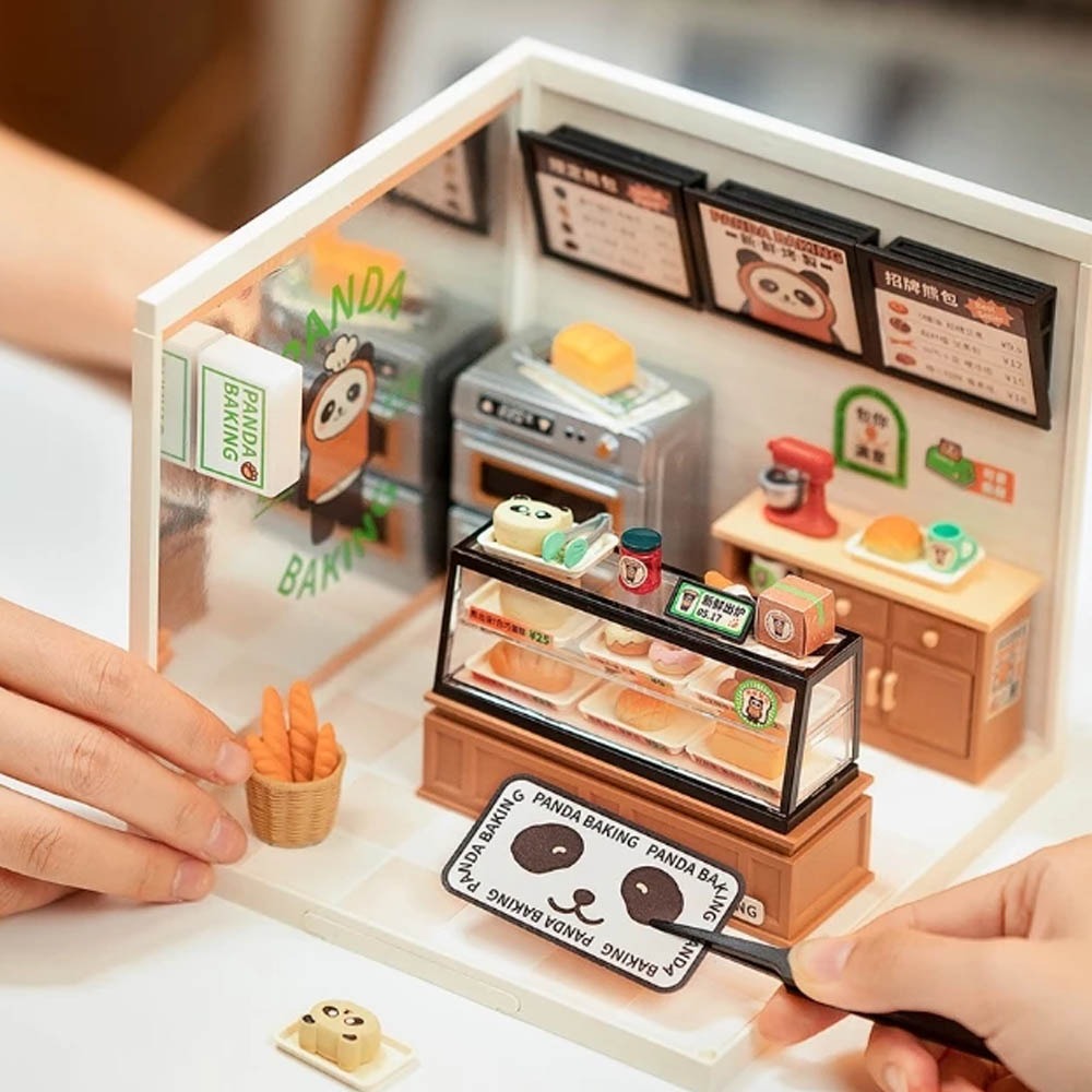 Robotime Rolife 超級世界 熊貓墩墩 麵包店 DW005-細節圖9