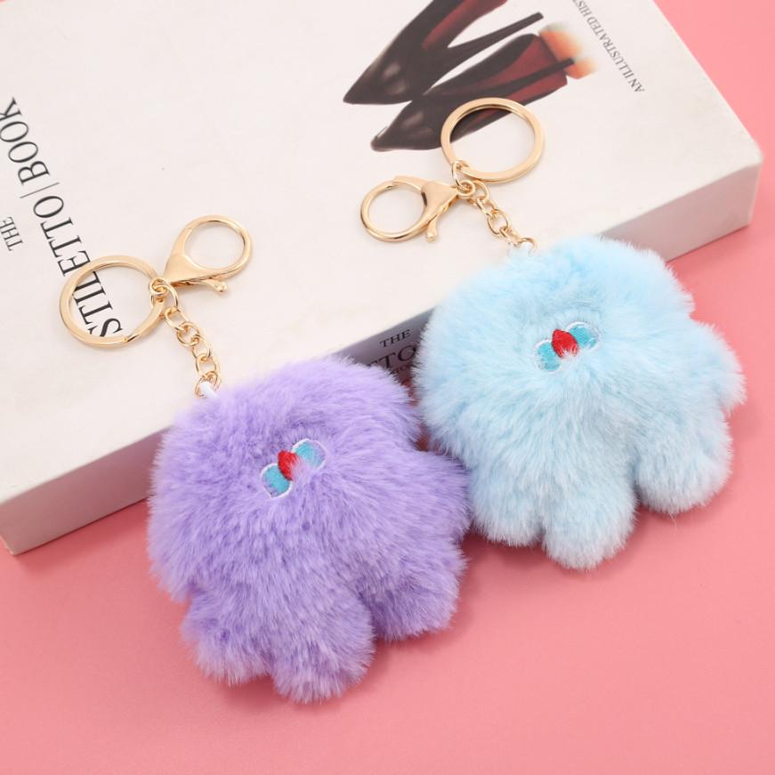 毛絨掛飾 絨毛鑰匙圈 毛絨 【現貨】ins風 絨毛 鑰匙圈 吊飾 扣飾 包包掛飾配件 包包吊飾 背包掛飾 包包配件-細節圖2