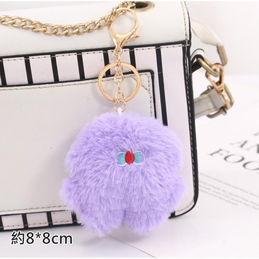 毛絨掛飾 絨毛鑰匙圈 毛絨 【現貨】ins風 絨毛 鑰匙圈 吊飾 扣飾 包包掛飾配件 包包吊飾 背包掛飾 包包配件-細節圖4