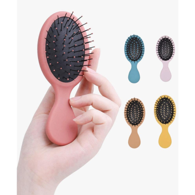 【QMIMI】迷你氣墊梳 橢圓梳  梳子   美髮造型梳 按摩梳 橢圓氣墊梳 迷你梳子 隨身梳子-細節圖3