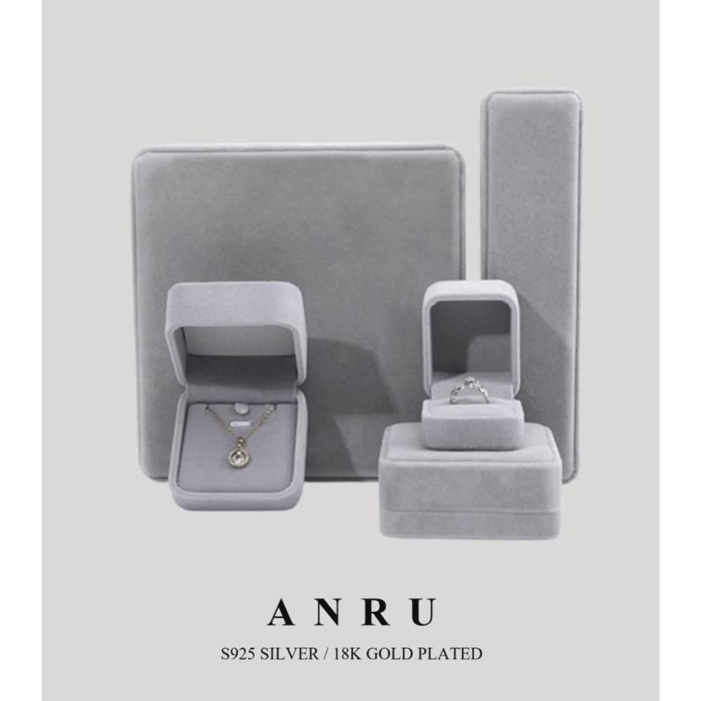 ｜ANRU｜圓角絨布首飾盒 首飾盒 包裝盒 禮物盒 收納盒 禮品盒-細節圖2