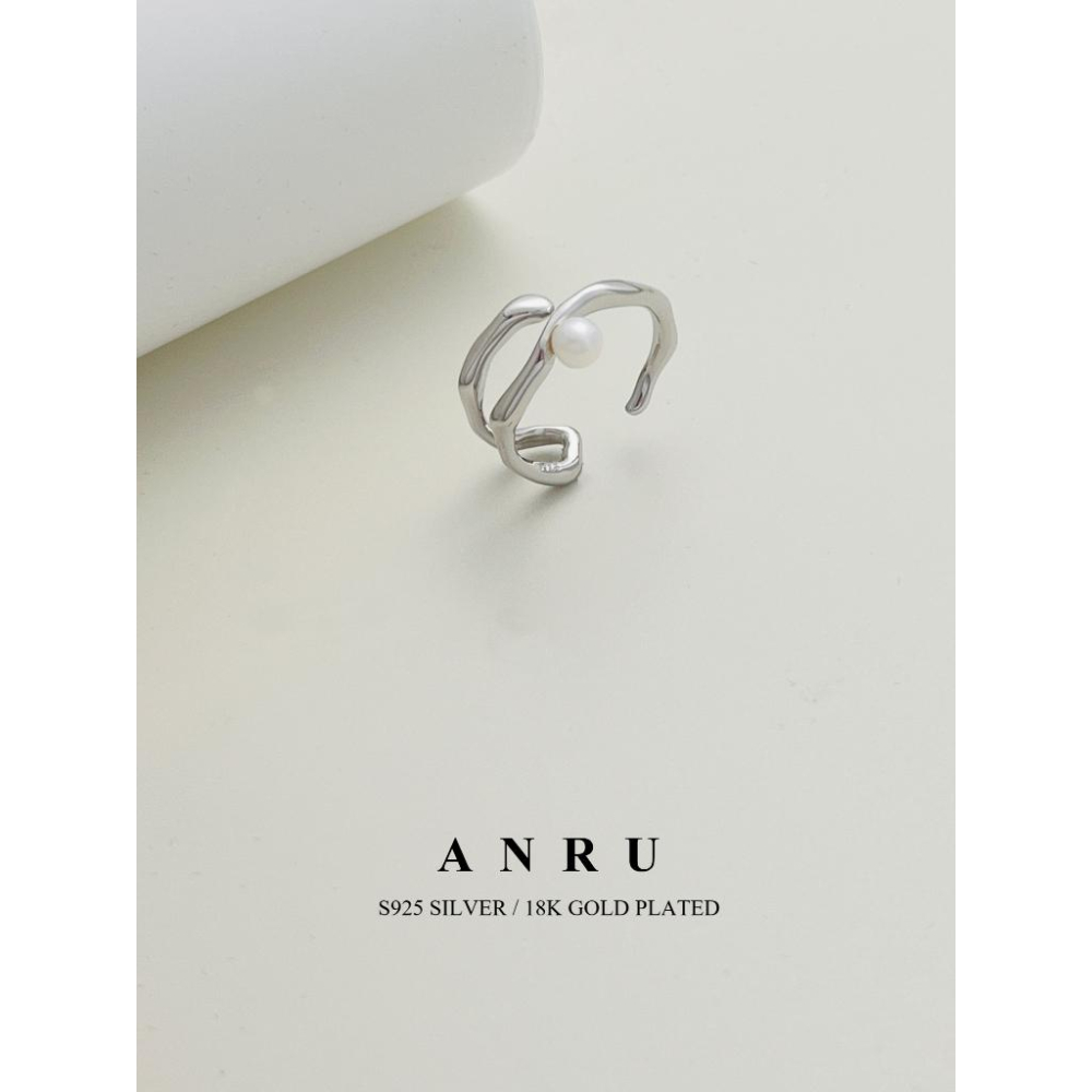 ｜ANRU 光點 (銀)｜純銀珍珠戒指 ｜S925 純銀 18K金 金色 珍珠 戒指 輕奢 x 優雅 x 質感-細節圖2