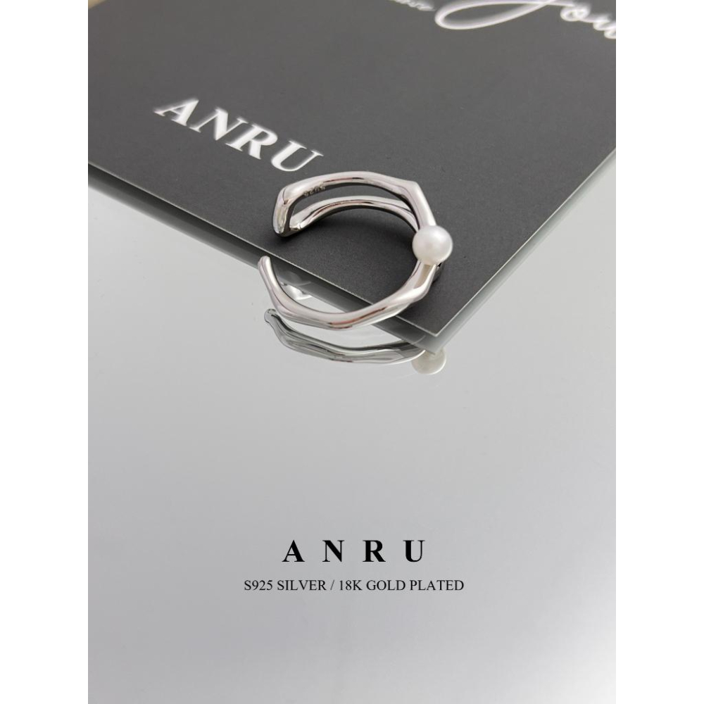 ｜ANRU 光點 (銀)｜純銀珍珠戒指 ｜S925 純銀 18K金 金色 珍珠 戒指 輕奢 x 優雅 x 質感-細節圖3