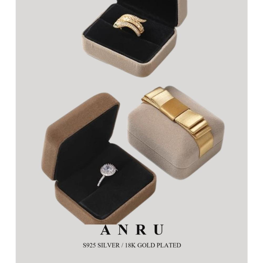 ｜ANRU｜一字結絨布首飾盒 首飾盒 包裝盒 禮物盒 收納盒 禮品盒-細節圖4