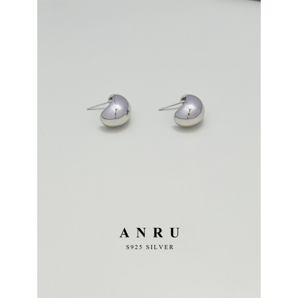 ｜ANRU 豆映｜純銀耳環 ｜S925 純銀 金豆 銀豆 水滴 耳環 輕奢 x 優雅 x 質感-細節圖4