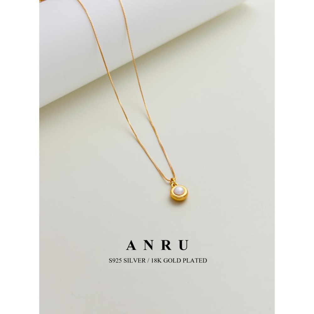 ｜ANRU 月米｜純銀珍珠項鍊 ｜S925 純銀 18K金 珍珠 項鍊   輕奢 x 優雅 x 質感-細節圖2
