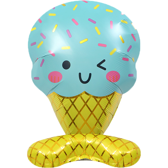 ★現貨-台灣★站立食物氣球 甜點 冰淇淋 蛋糕 生日蛋糕 甜筒 霜淇淋氣球 派對氣球 桌上氣球 糖果氣球 慶生佈置-規格圖1