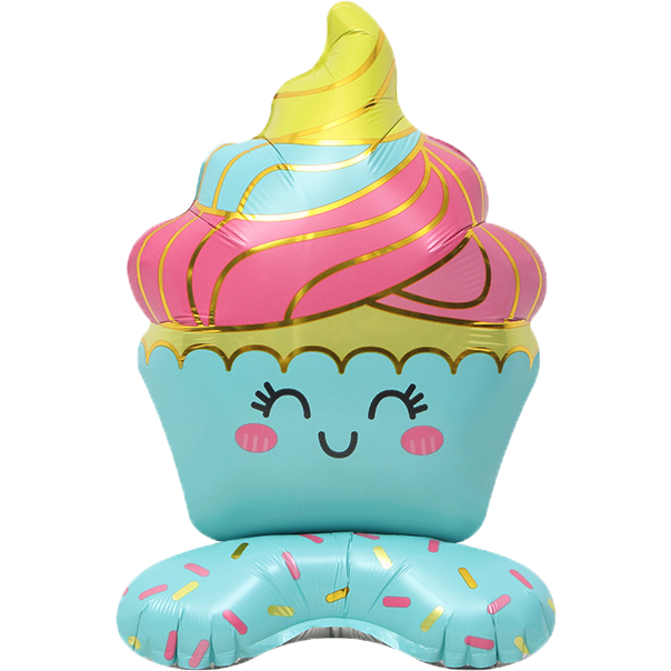★現貨-台灣★站立食物氣球 甜點 冰淇淋 蛋糕 生日蛋糕 甜筒 霜淇淋氣球 派對氣球 桌上氣球 糖果氣球 慶生佈置-規格圖1