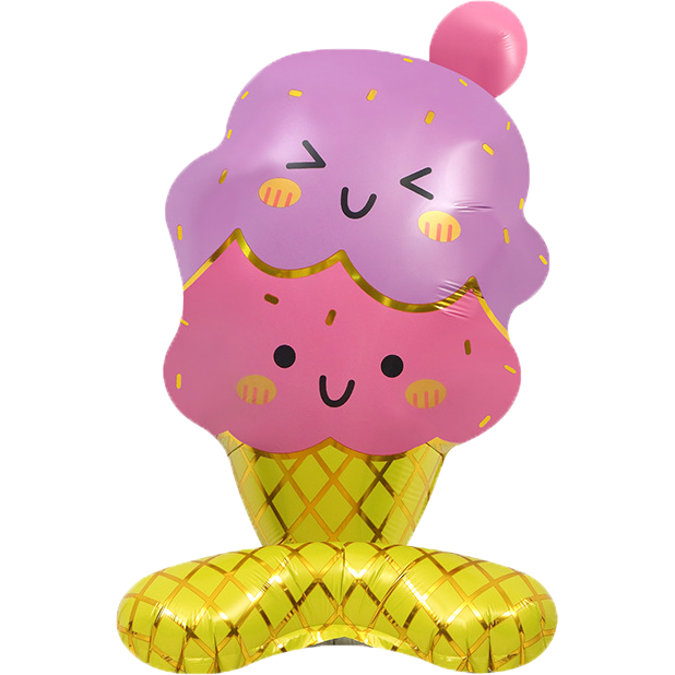 ★現貨-台灣★站立食物氣球 甜點 冰淇淋 蛋糕 生日蛋糕 甜筒 霜淇淋氣球 派對氣球 桌上氣球 糖果氣球 慶生佈置-規格圖1