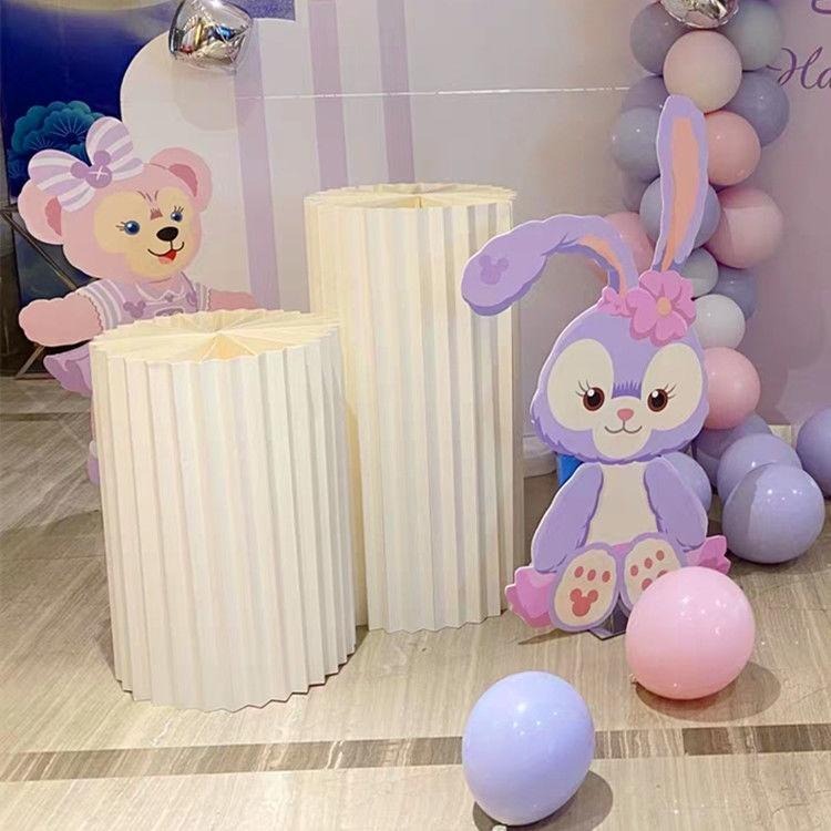 (台灣-現貨)婚禮紙圓柱20、40、60、80、100cm五入直徑30cm 甜品台 展示架紙質柱 生日 櫥窗佈置 羅馬柱-細節圖8