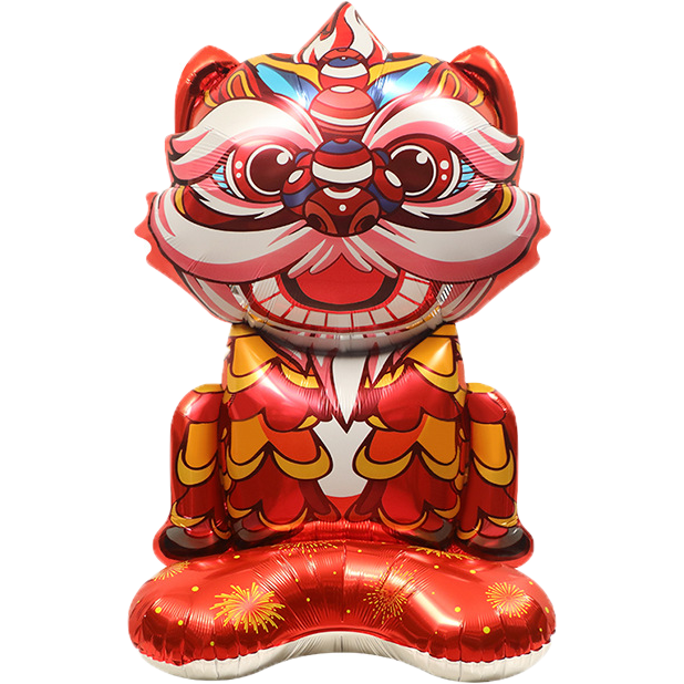 6.站立醒獅-小(紅色底座)64*34c