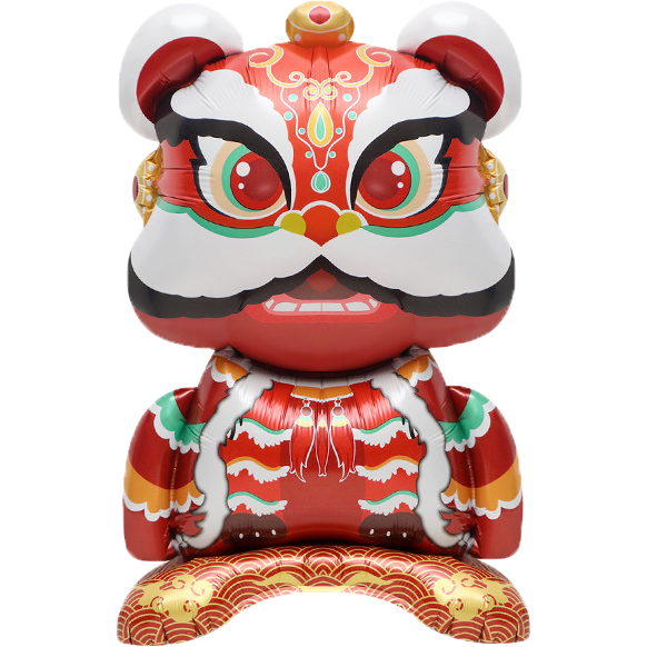★現貨-台灣★4D新年氣球 新年 2024 龍年 過年 佈置 節慶 派對 財神爺 醒獅 新年飯店佈置 除夕夜 新年裝飾-規格圖9