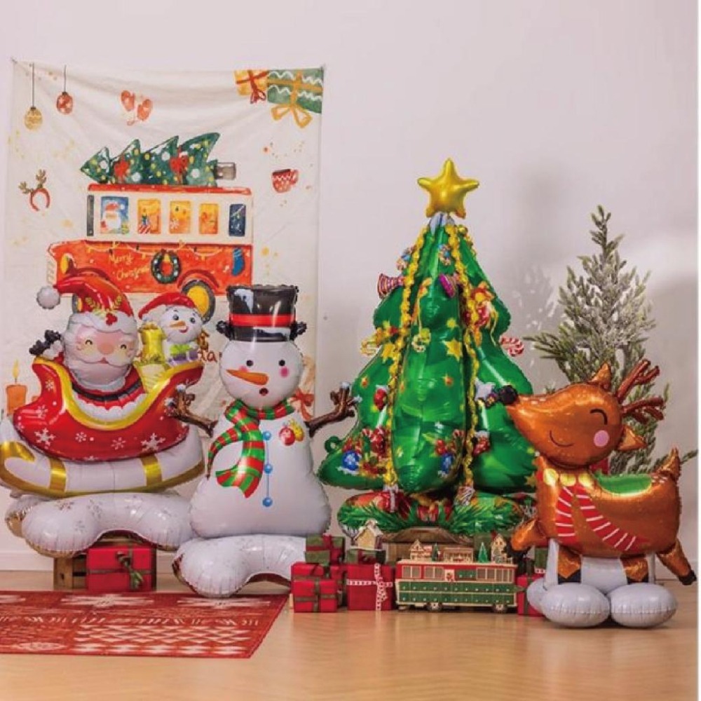 ★現貨-台灣★站立聖誕氣球 鋁箔氣球 大型聖誕節 耶誕節布置 聖誕樹 雪人 聖誕老公公 耶誕節佈置 馴鹿 裝飾 拍照區-細節圖3