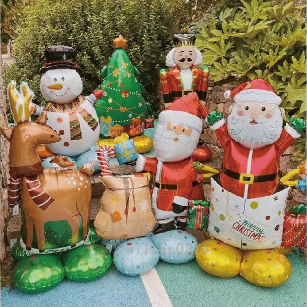 ★現貨-台灣★站立聖誕氣球 鋁箔氣球 大型聖誕節 耶誕節布置 聖誕樹 雪人 聖誕老公公 耶誕節佈置 馴鹿 裝飾 拍照區-細節圖4