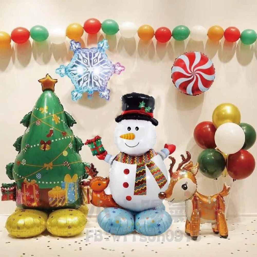 ★現貨-台灣★站立聖誕氣球 鋁箔氣球 大型聖誕節 耶誕節布置 聖誕樹 雪人 聖誕老公公 耶誕節佈置 馴鹿 裝飾 拍照區-細節圖6