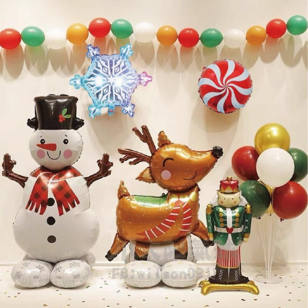 ★現貨-台灣★站立聖誕氣球 鋁箔氣球 大型聖誕節 耶誕節布置 聖誕樹 雪人 聖誕老公公 耶誕節佈置 馴鹿 裝飾 拍照區-細節圖9