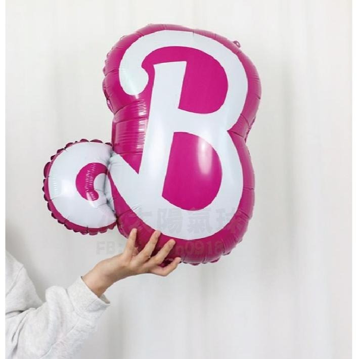 ★現貨-台灣★芭比氣球 桃色 黑色 印花 芭比 生日 高跟鞋 胡蝶結 氣球佈置 生日氣球 派對 慶生 周歲 抓收 布置-細節圖2