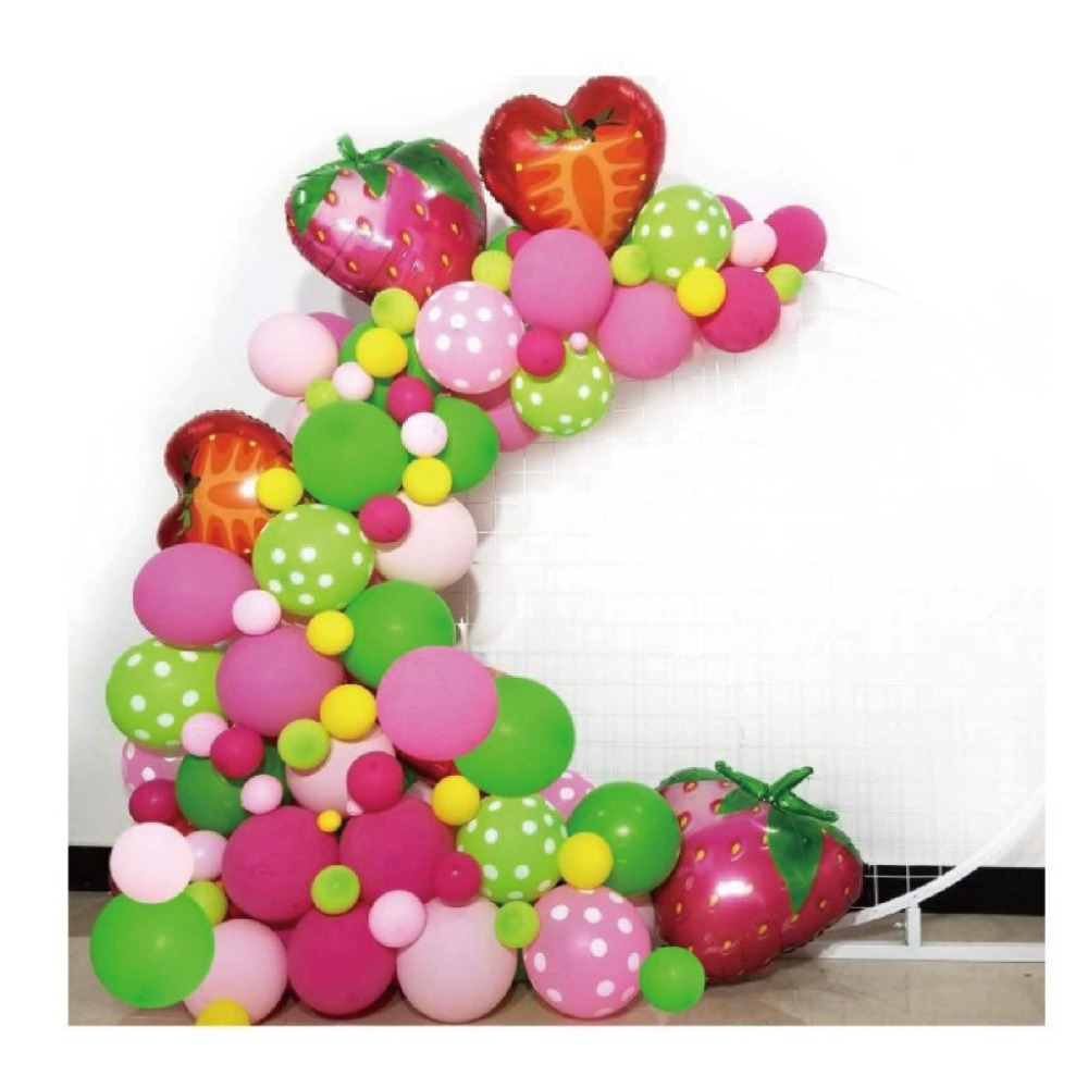 ★現貨-台灣★草莓氣球 氣球 4D 水果氣球 數字1 生日佈置 站立氣球 夏天佈置 水果攤氣球佈置 開幕佈置 水果店-細節圖4