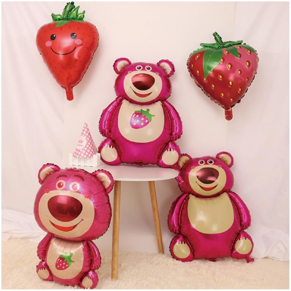 ★現貨-台灣★草莓氣球 氣球 4D 水果氣球 數字1 生日佈置 站立氣球 夏天佈置 水果攤氣球佈置 開幕佈置 水果店-細節圖5