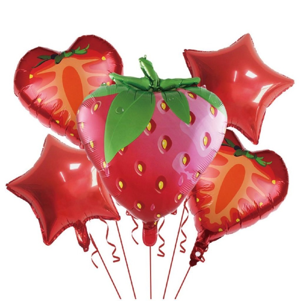 ★現貨-台灣★草莓氣球 氣球 4D 水果氣球 數字1 生日佈置 站立氣球 夏天佈置 水果攤氣球佈置 開幕佈置 水果店-細節圖6